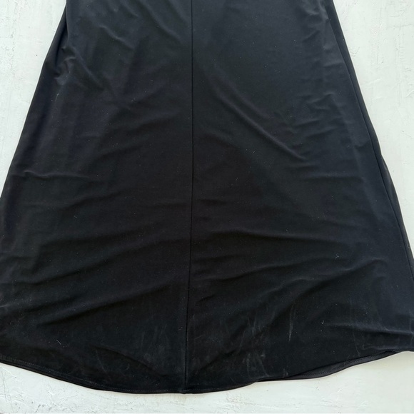 IEENA FOR MAC DUGGAL Black Jersey Asymmetrical Ruched Gown with Rhinestones Sz 8 - Picture 11 of 11